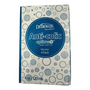 Dr.‎ Brown's Anti-Colic Options+ Baby Bottles Narrow 4-Pack 4oz/120ml NEW